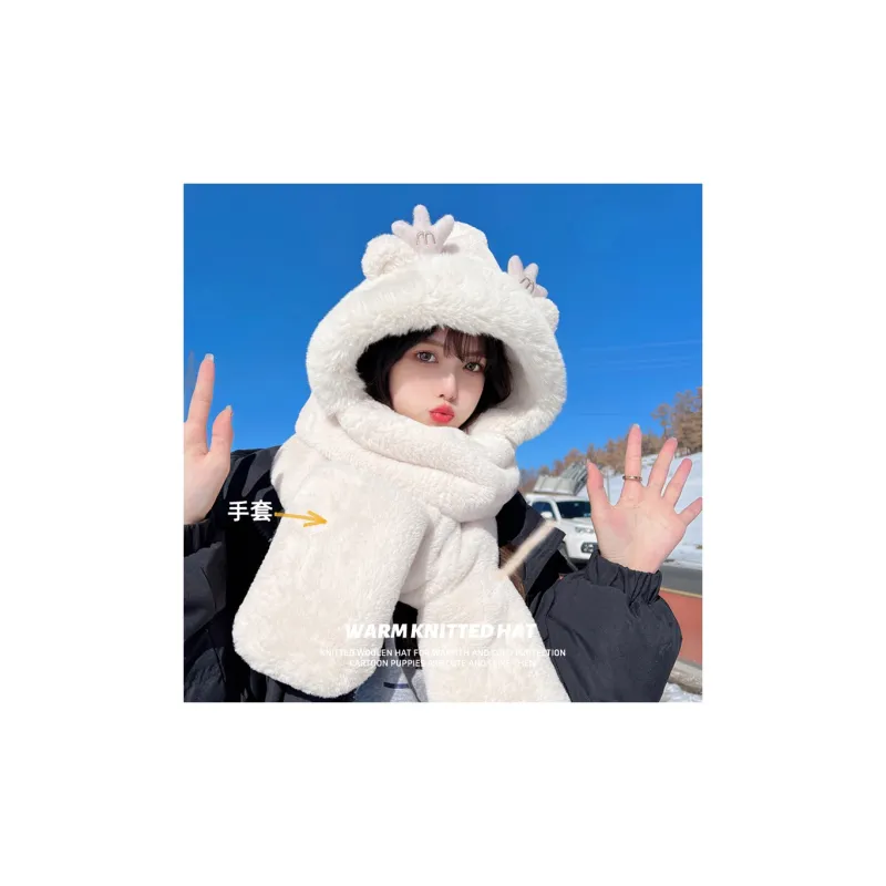 NANJIREN Thickened Hoods & Plush Hats Women's-2
