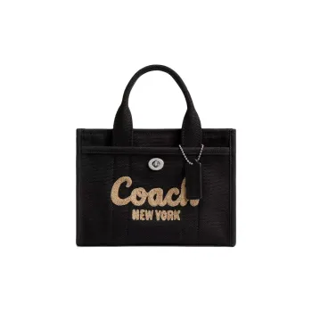 COACH Cargo Canvas Canvas Bag Shoulder Bag Crossbody Bag Handbag Small Size Women's Black