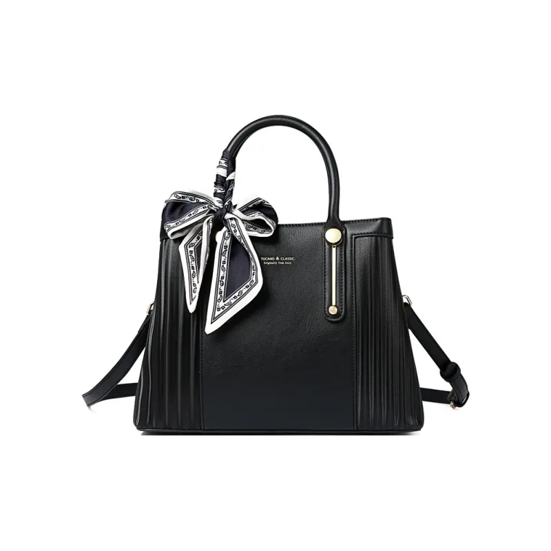 TUCANO Cow Leather One Shoulder Handbag Women's Classic Black-0