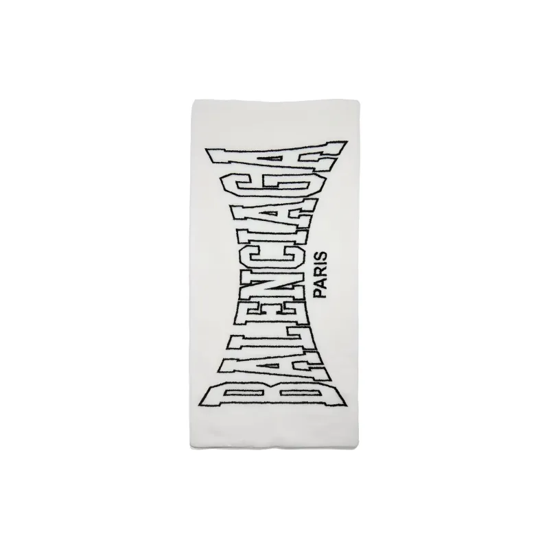 Balenciaga Polyacrylic Knit Scarves Men's White-0