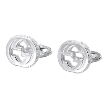 GUCCI Sterling Silver Cufflinks Men's Silver
