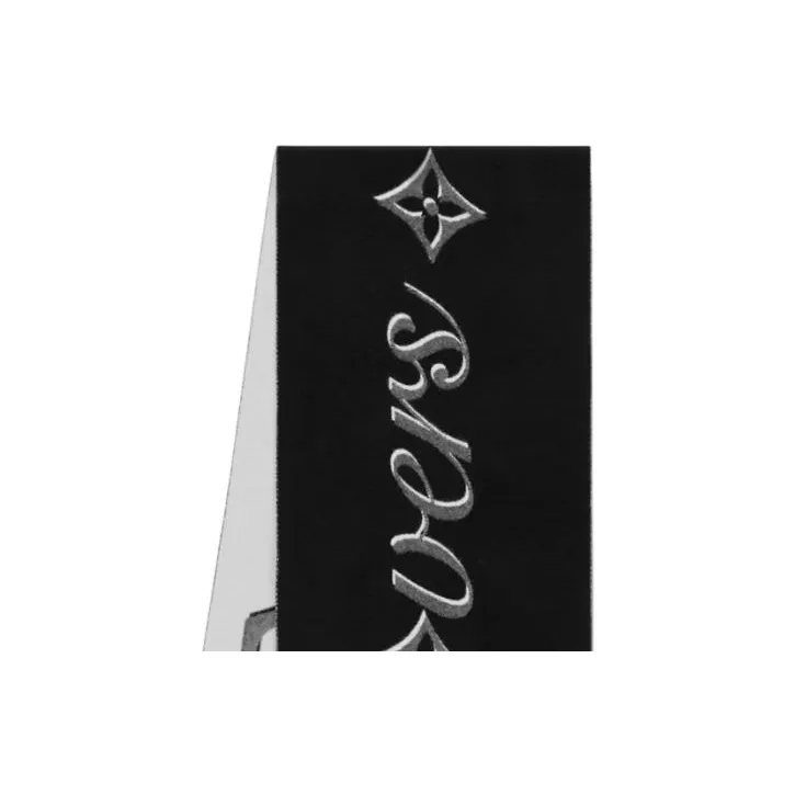 LOUIS VUITTON Sheep Wool Knit Scarves Men's Black-2
