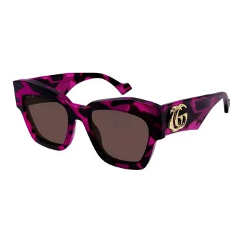 GUCCI Plastic Cat Eye Sunglasses Women's Tortoiseshell