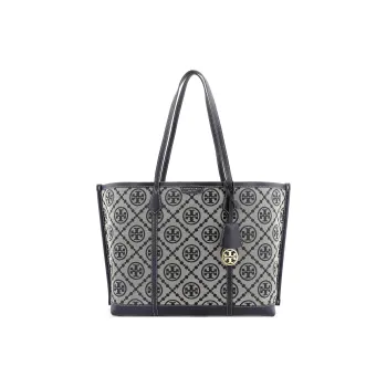TORY BURCH PerryT Monogram Fabric Tote Bag Shopping Bag Shoulder Bag Handbag Regular Women's Dark Blue/Denim