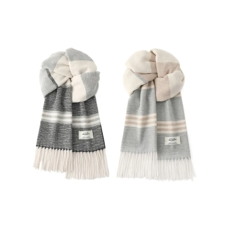 FREE RABBITⅡ Korean Style Fashion Elegance Versatile Warm Fringe Shawl Scarf Unisex-15