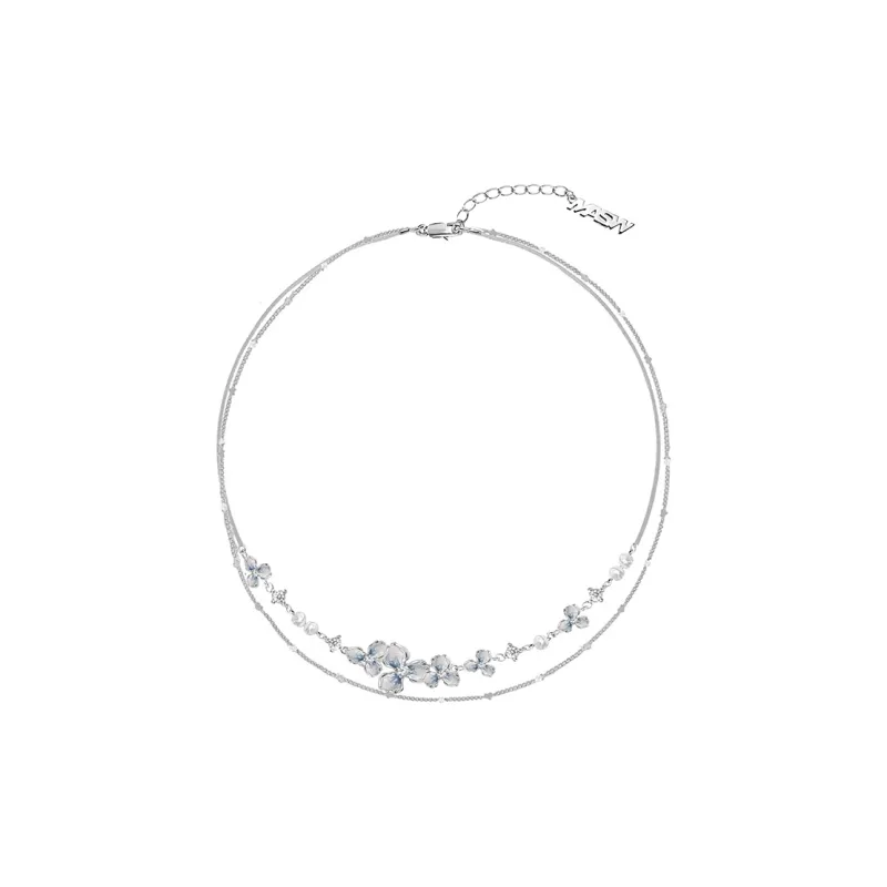 Masw Copper Alloy Necklaces Women's Silver-0