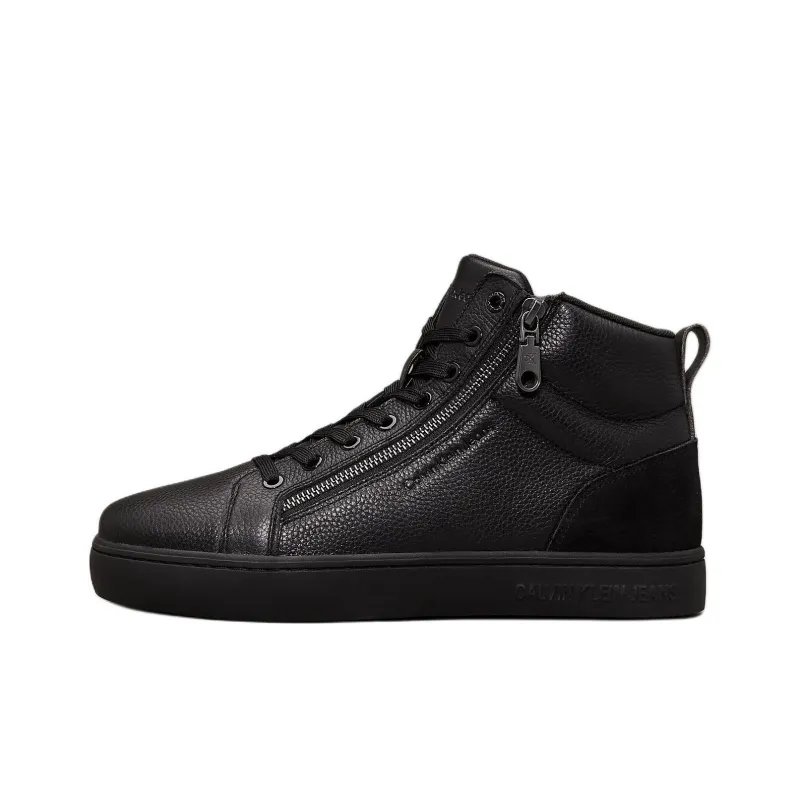 CKJ CALVIN KLEIN JEANS High Top Skateboard Shoes Men's Black-0