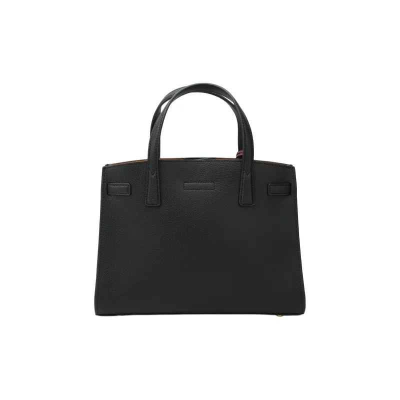 TORY BURCH Robinson Litchi Grain Leather Shoulder Bag, Crossbody Bag, Handbag Trumpets Women's Black-2
