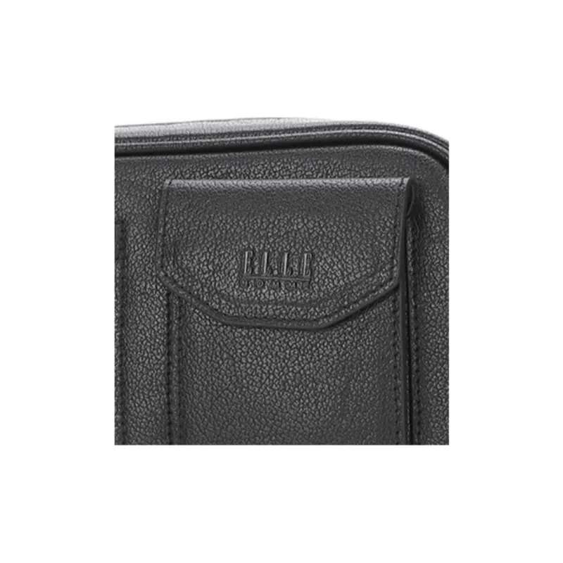 ELLE HOMME Cow Leather Shoulder Bag Crossbody Bag Regular Men's Black-3