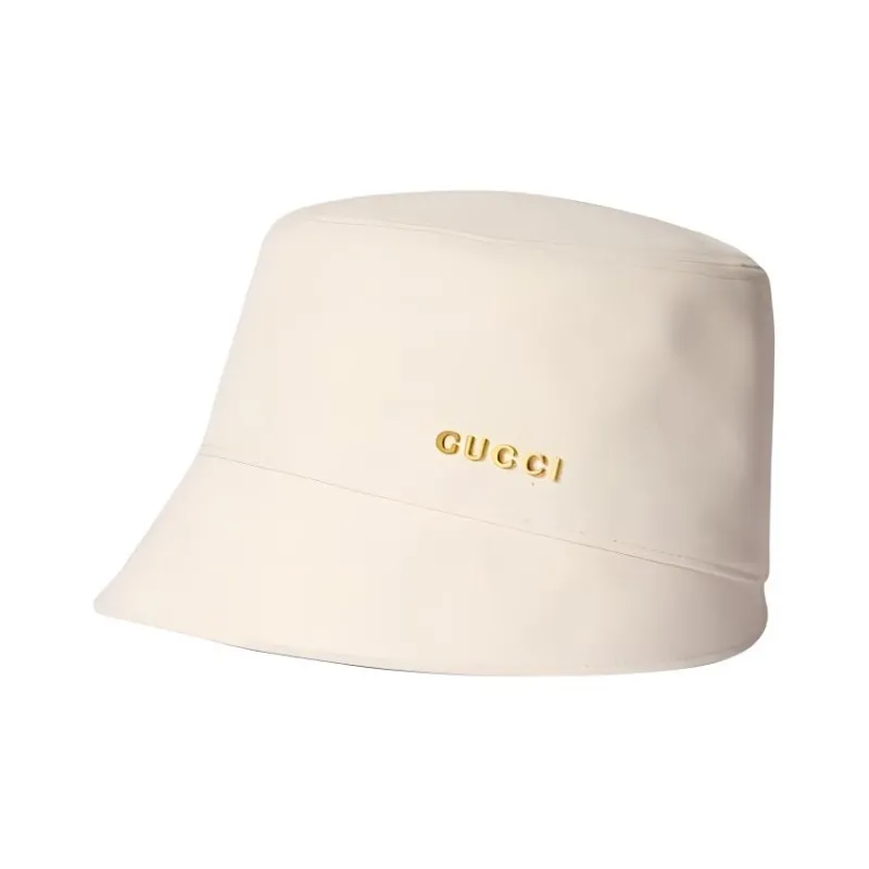 GUCCI Canvas Bucket Hats Women's White-0