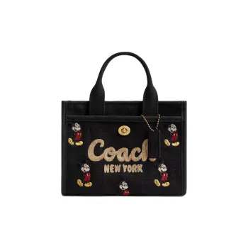 COACH Disney Collaboration Canvas Bag Tote Bag Shopping Bag Shoulder Bag Crossbody Bag Handbag Small Size Women's Black
