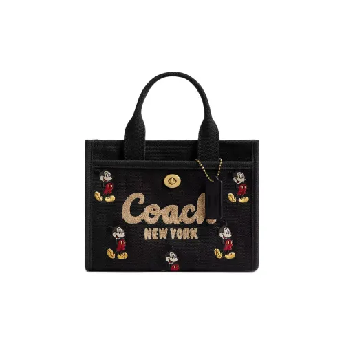 COACH Disney Collaboration Canvas Bag Tote Bag Shopping Bag Shoulder Bag Crossbody Bag Handbag Small Size Women's Black