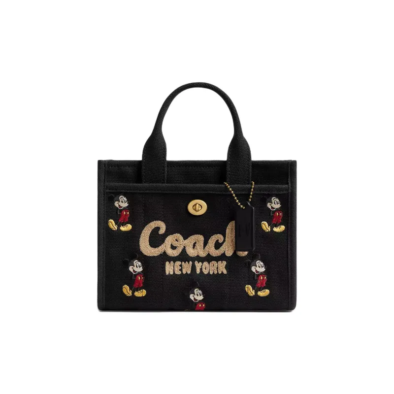 COACH Disney Collaboration Canvas Bag Tote Bag Shopping Bag Shoulder Bag Crossbody Bag Handbag Small Size Women's Black-0