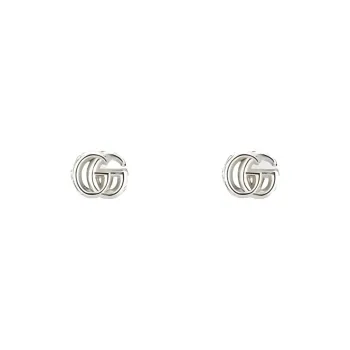 GUCCI 925 Sterling Silver Stud Earrings Unisex Silver