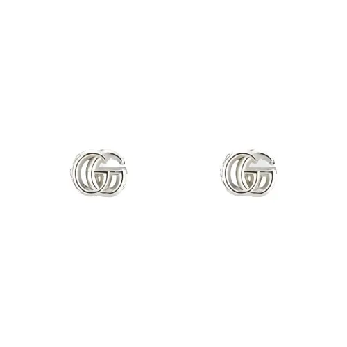 GUCCI 925 Sterling Silver Stud Earrings Unisex Silver