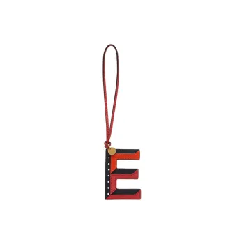 Mulberry Calfskin Charm Bag Accessory Women's Black With Orange And Red