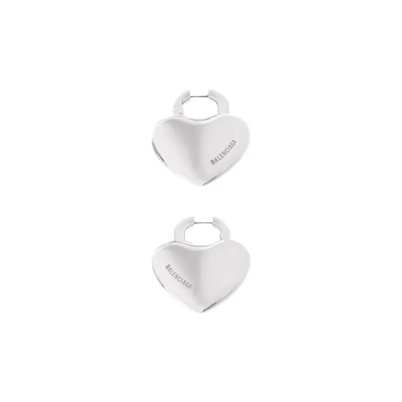 Balenciaga Copper Brass Silver Copper Earrings Women's Silver-2