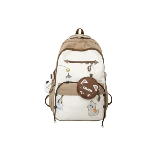 GOBLIN SHARKS 1759 Nylon Backpack Large Size Women's Khaki/Black/Pink/Blue