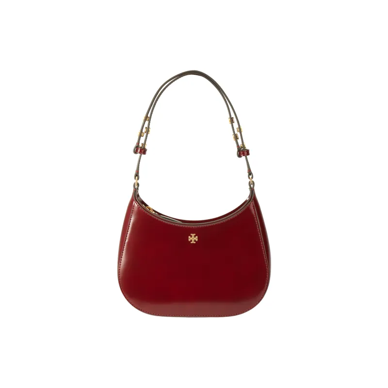 Tory factory Burch genuine burgundy leather gold hardware shoulder bag