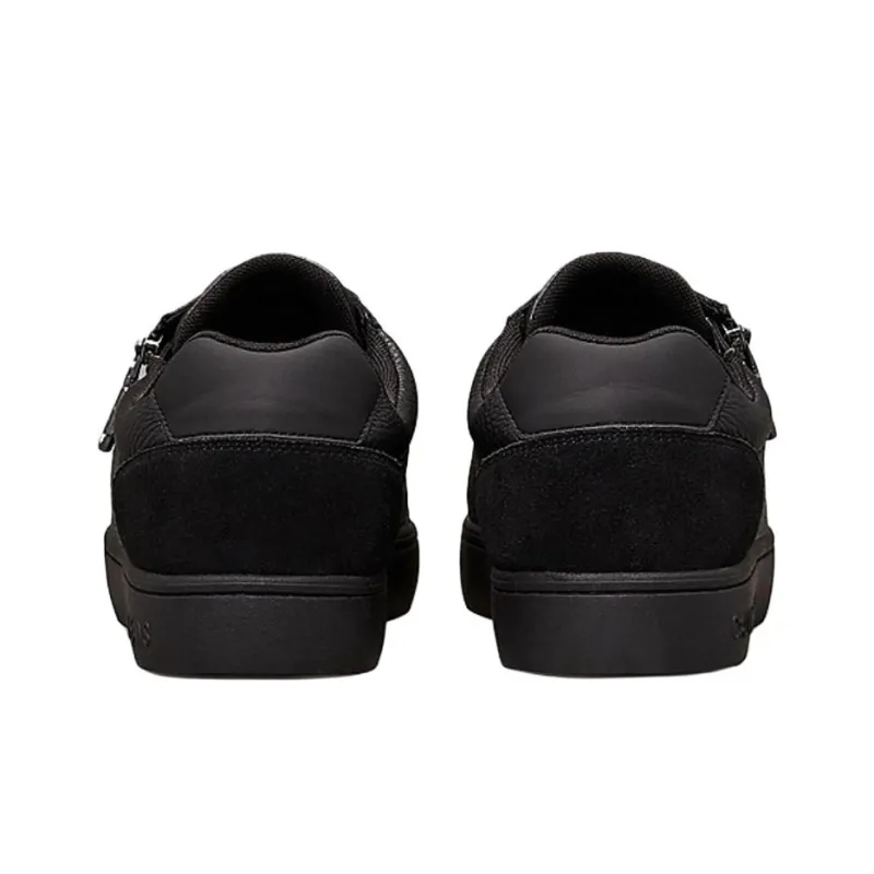 CKJ CALVIN KLEIN JEANS Low Top Skateboard Shoes Men's Pure Black-4