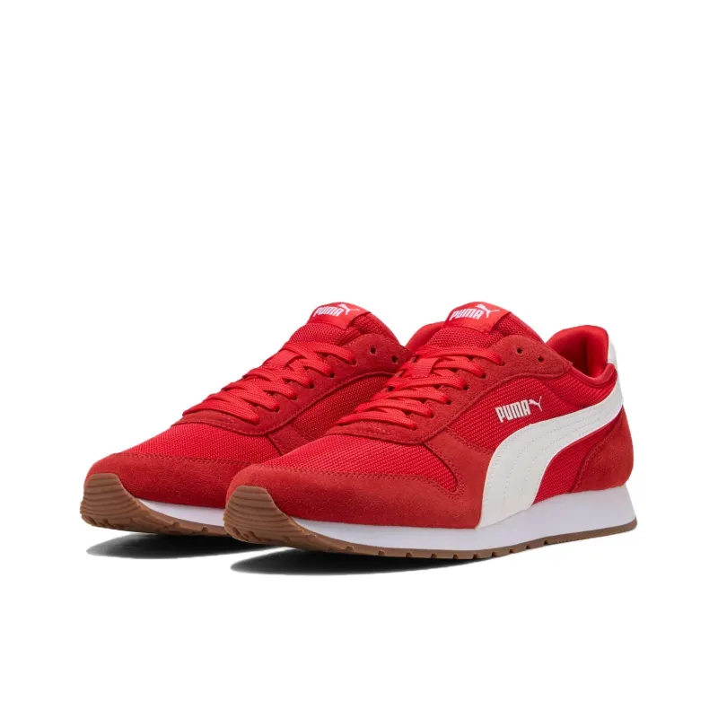 PUMA Anti Slip Wear Resistant Low Top Casual Running Shoes Men's Red White-2