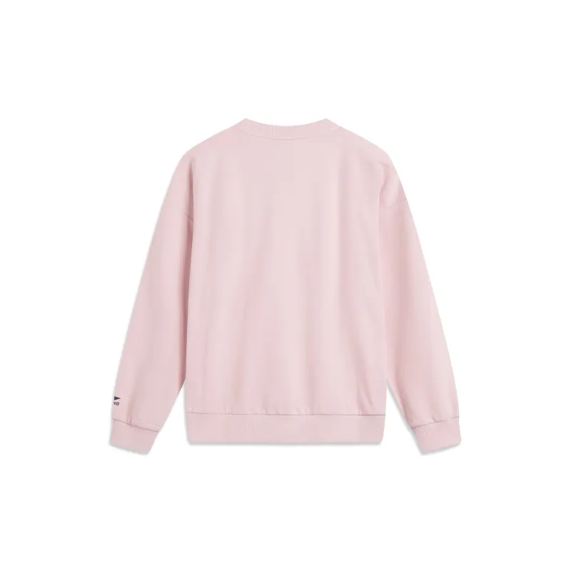 LiNing Sports Life Collection Sweatshirt Women's Light Crimson Pink-1