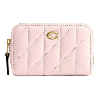 COACH Nappa Leather Card Holder Small Size Women's Blush Pink