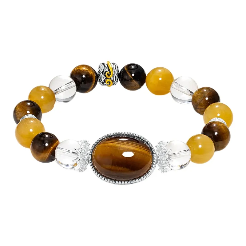 JINGCHENGGOU Tiger's Eye Stone Bracelets Unisex-0
