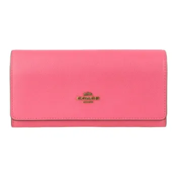 COACH Leather Card Holders Coin Purses Wallets Women's Pink