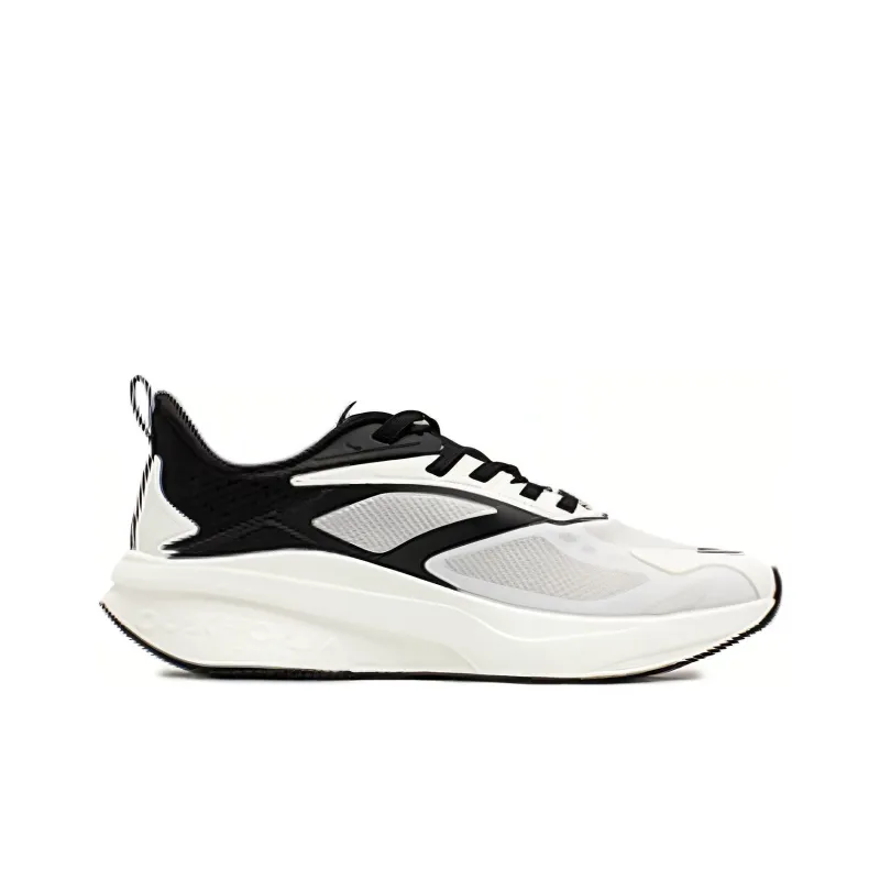 361° Abrasion Resistant Low Top Running Shoes Men's White Black-1