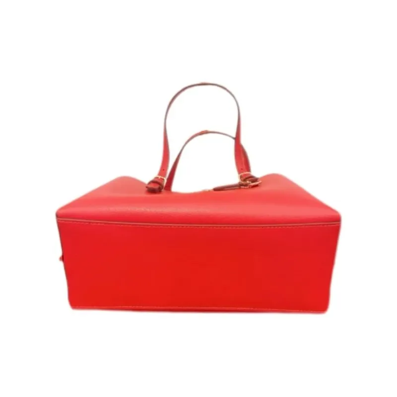 COACH Mollie Leather Shoulder Bag Crossbody Bag Tote Bag Handbag Medium Size Women's Red-4