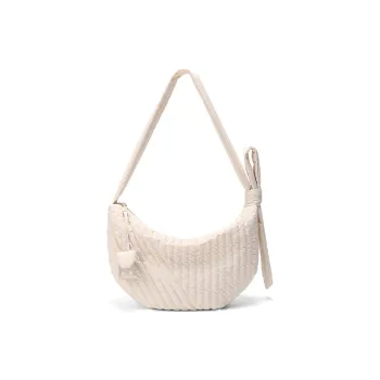 NOXXON Nylon Shoulder Bag Women's Pink Apricot/Obsidian Black/Caramel