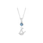 Plain Chain+Pendant+Crystal Diamond Blue+Letter S