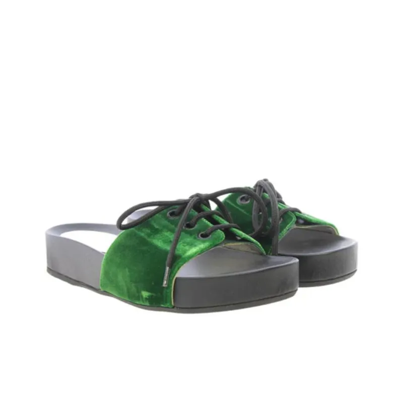 INES DE LA FRESSANGE Slide Slippers Women's Green-2