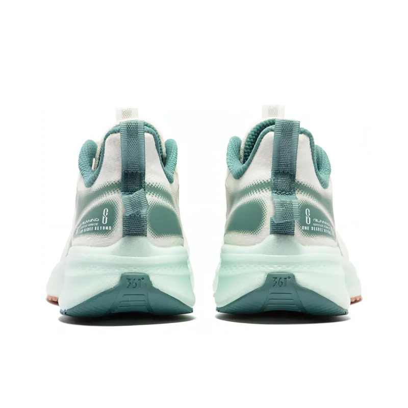 361° Cushioning Anti Slip And Wear Resistant Low Top Running Shoes Men's White Cyan-2