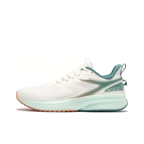 361° Cushioning Anti Slip And Wear Resistant Low Top Running Shoes Men's White Cyan