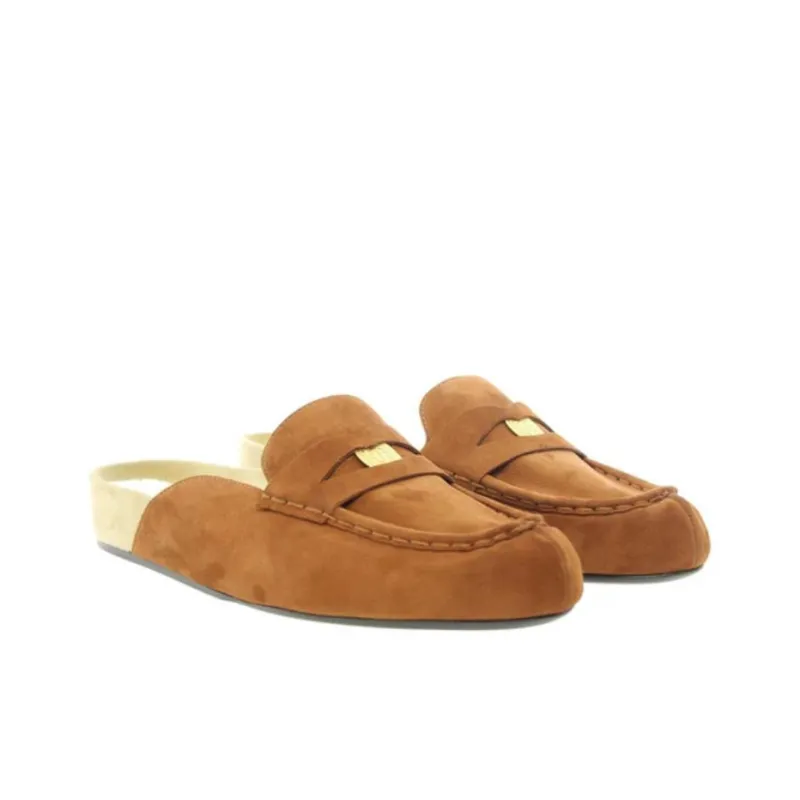 INES DE LA FRESSANGE Closed Toe Slippers Women's Brown-2