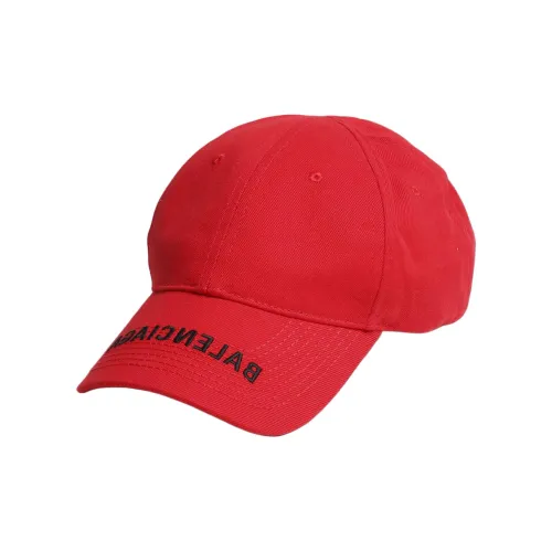 Balenciaga Cotton Baseball Caps Men's Red