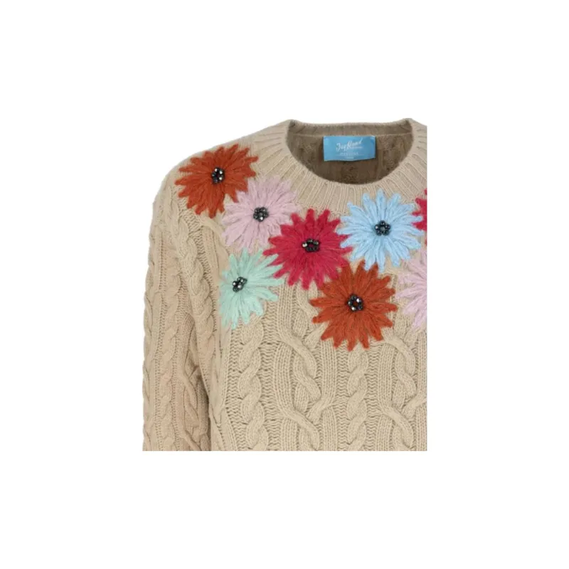 WEEKEND MaxMara Flower Embellished Crewneck Jumper-2