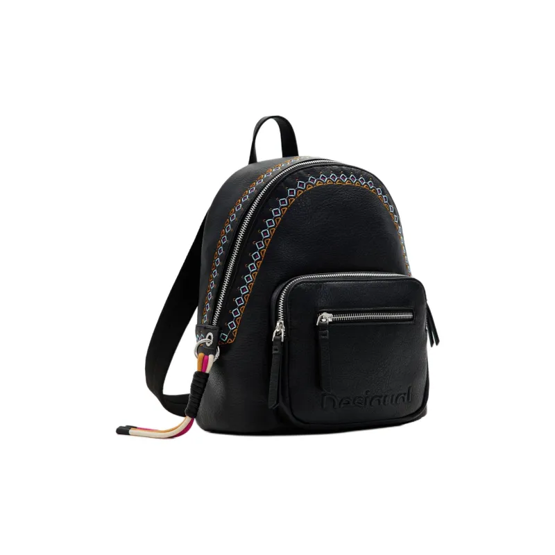 Desigual Polyurethane Backpack Small Size Women's Black-2