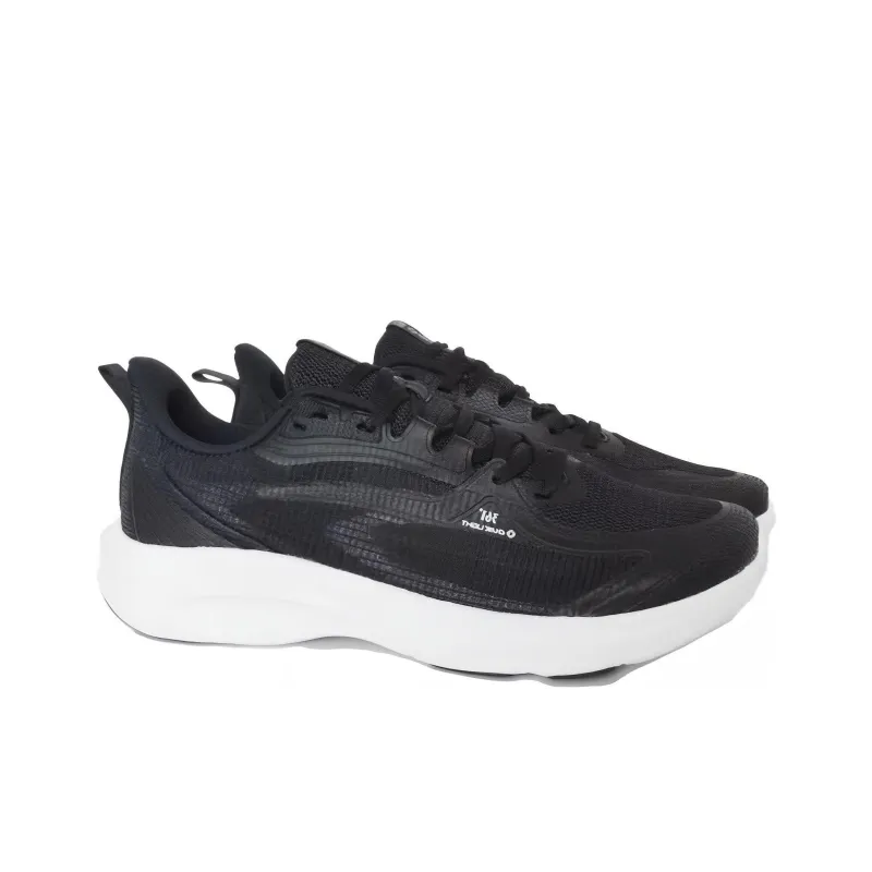 361° Anti Slip Wear Resistant Low Top Running Shoes Men's Black White-3