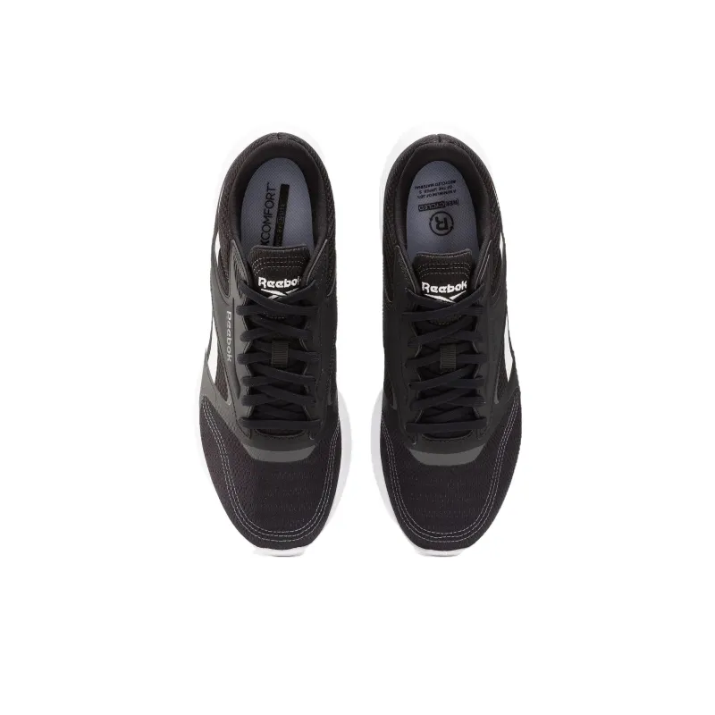 Reebok Anti Slip Wear Resistant Low Top Casual Running Shoes Unisex Black White-4