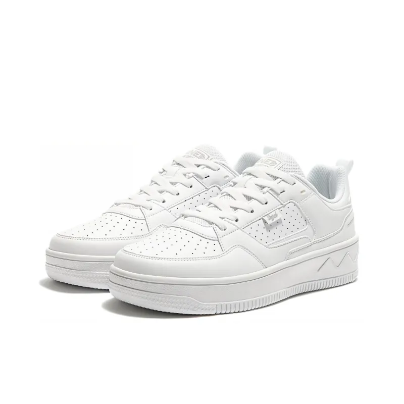 361° Slip Resistant Cushioning Low Top Skateboard Shoes Men's White-1