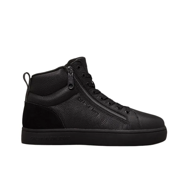 CKJ CALVIN KLEIN JEANS High Top Skateboard Shoes Men's Black-1