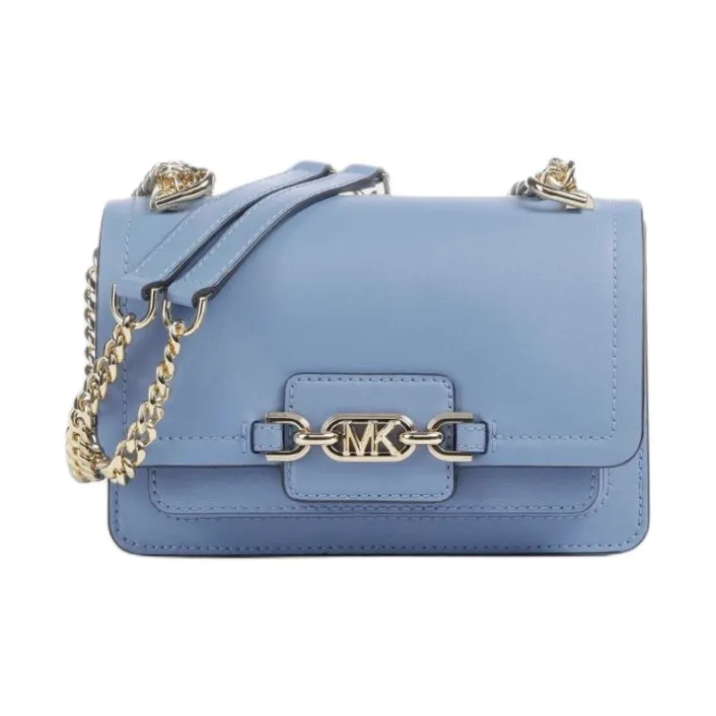 MICHAEL KORS Heather Split Cow Leather Shoulder Bag, Crossbody Bag Extra Small Women's Light Blue-1