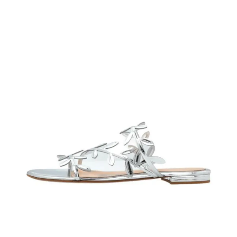 GIANVITO ROSSI Slide Slippers Women's Silver-0