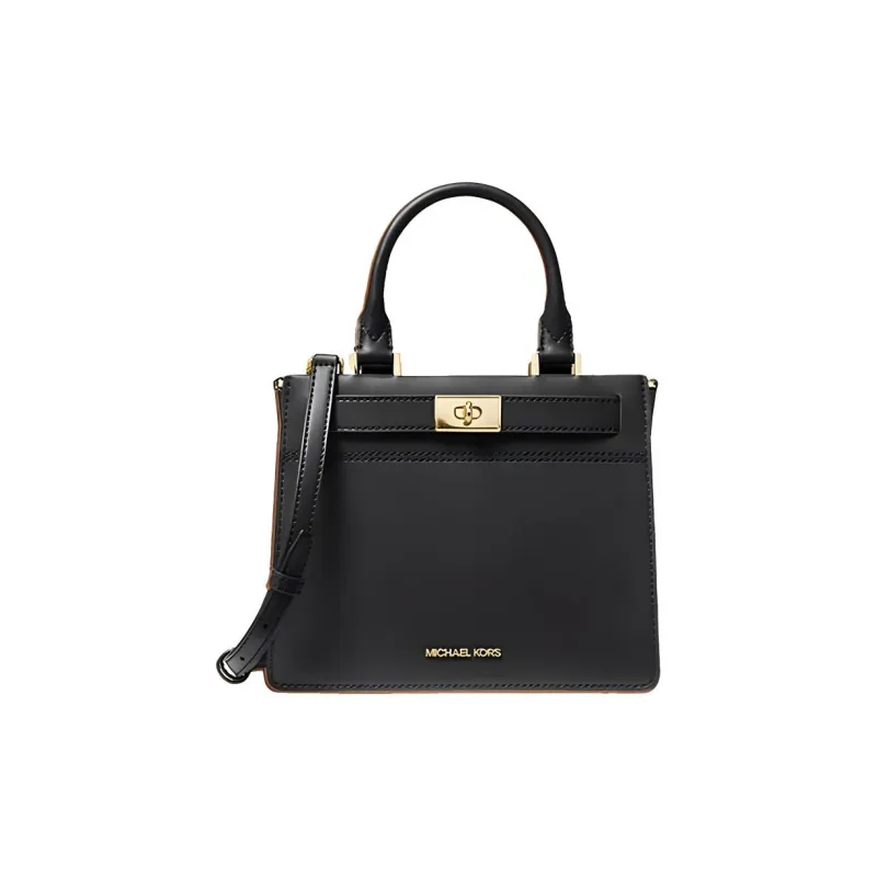 MICHAEL KORS Tatiana Cow Leather Handbag Shoulder Bag Crossbody Bag Medium Size Women's Black-0