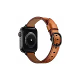 14m L-Shaped Buckle Genuine Leather-Brown (Black Buckle)