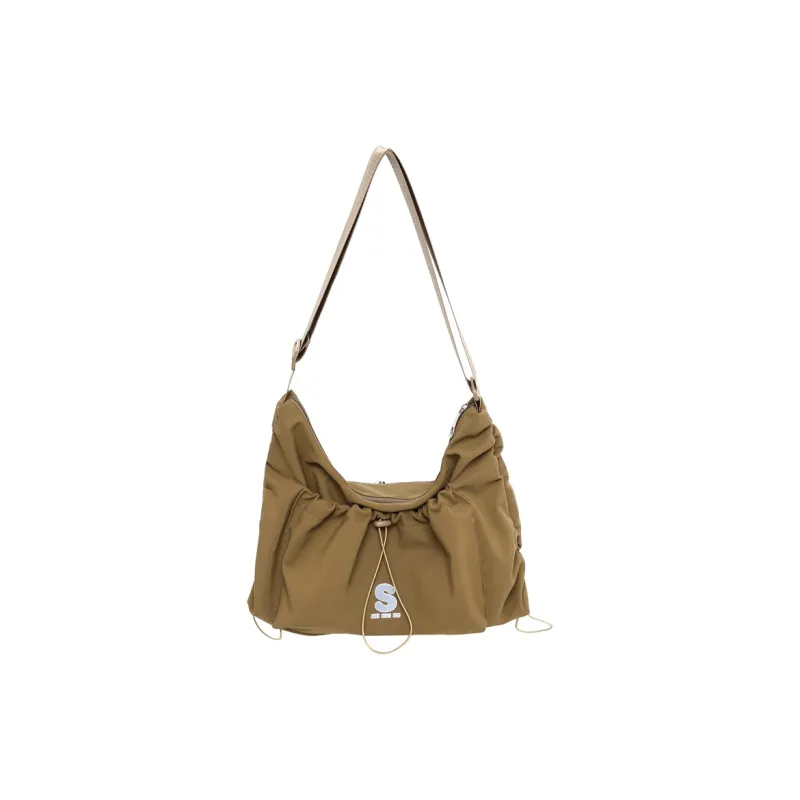 GOBLIN SHARKS 1759 Nylon Crossbody Bag Regular Unisex Ecru/Green Blue/Khaki Black-5