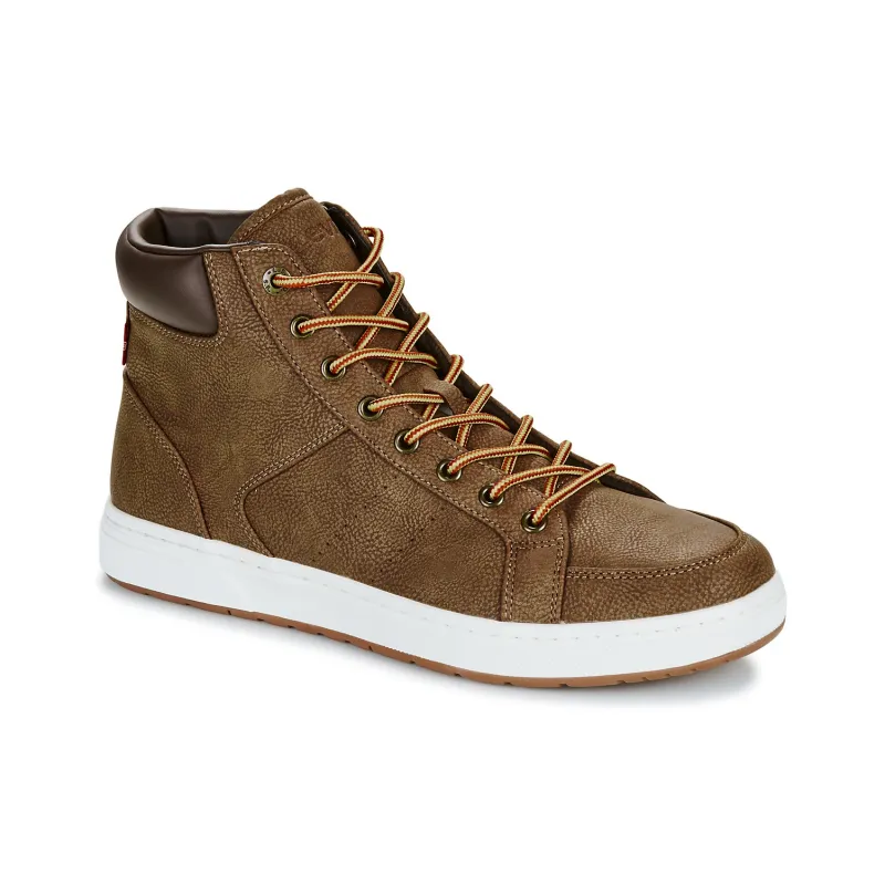 Levi’s Wear-Resistant High-Top Skateboard Shoes Men's Brown-2